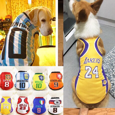 Quần áo cho chó mèo - áo thun bóng đá cho chó mèo- áo cho chó to và chó nhỏ - ảnh sản phẩm 1