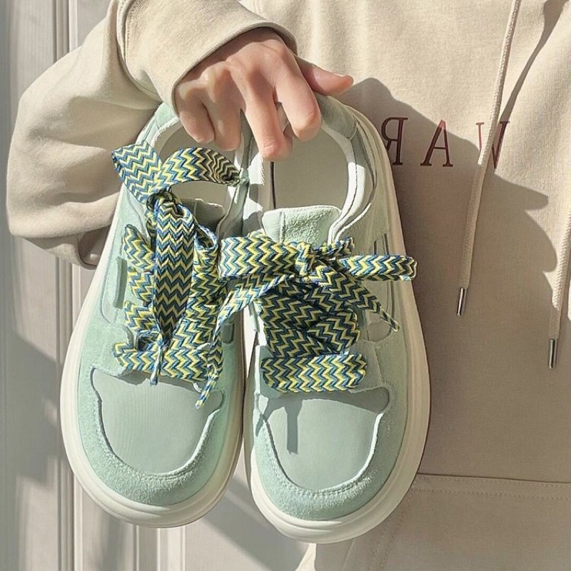 Giày thể thao nữ sneaker độn đế màu xanh hottrend giá rẻ JAENIA G018