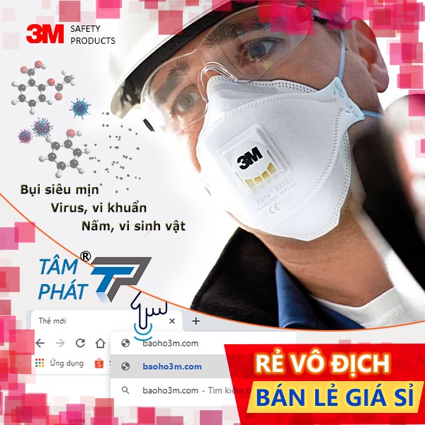 [LẺ] 1 cái Khẩu trang 3M 9332+ đạt chuẩn khẩu trang FFP3 khẩu trang N99