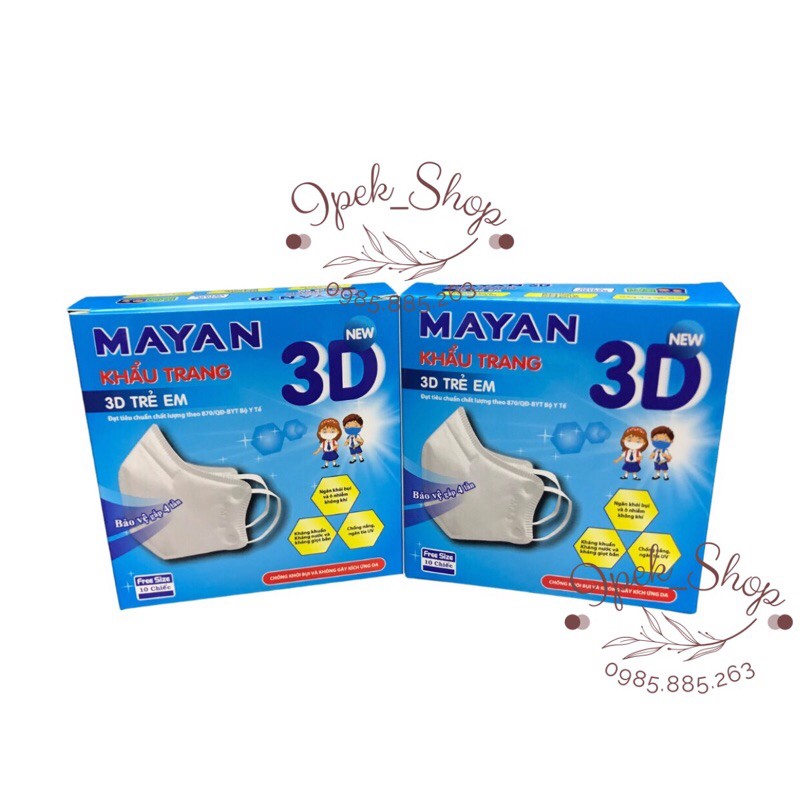 Khẩu trang 3d mayan trẻ em hộp 10 chiếc - ipek_shop - ảnh sản phẩm 2