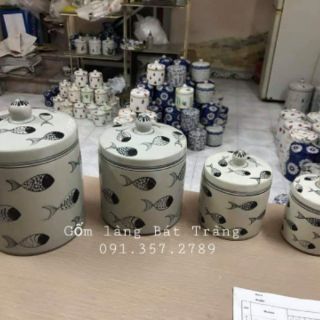 Vại muối dưa cà gốm sứ bát tràng