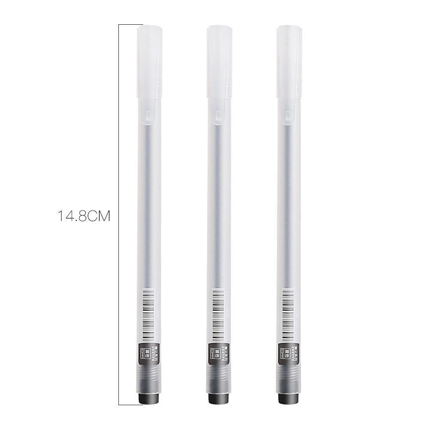 Bút bi nước mực gel 0.5mm Lalunavn mực đều khô nhanh nét chữ đẹp đủ 3 màu Xanh Đen Đỏ B120