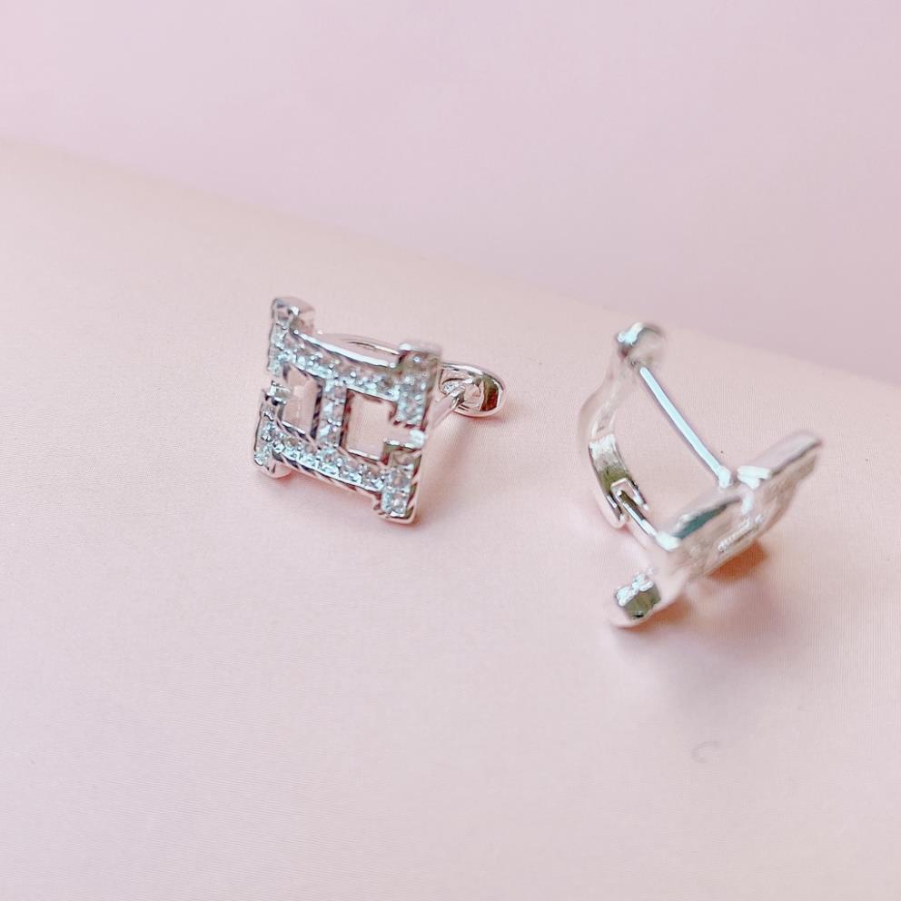 Bông tai bạc nữ kiểu dáng chữ H sang trọng Trang Sức 𝐀𝐍𝐓𝐀 𝐉𝐞𝐰𝐞𝐥𝐫𝐲 - ATJ8055