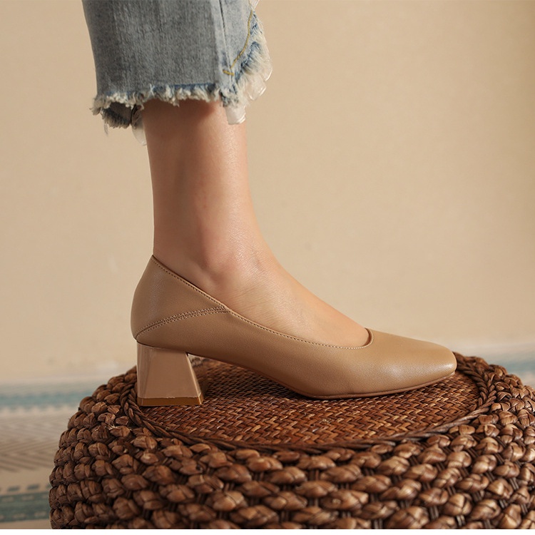 Giày Cao Gót Mũi Vuông Phong Cách Thời Trang Hàn Quốc Có Size Nhỏ 32 33 34