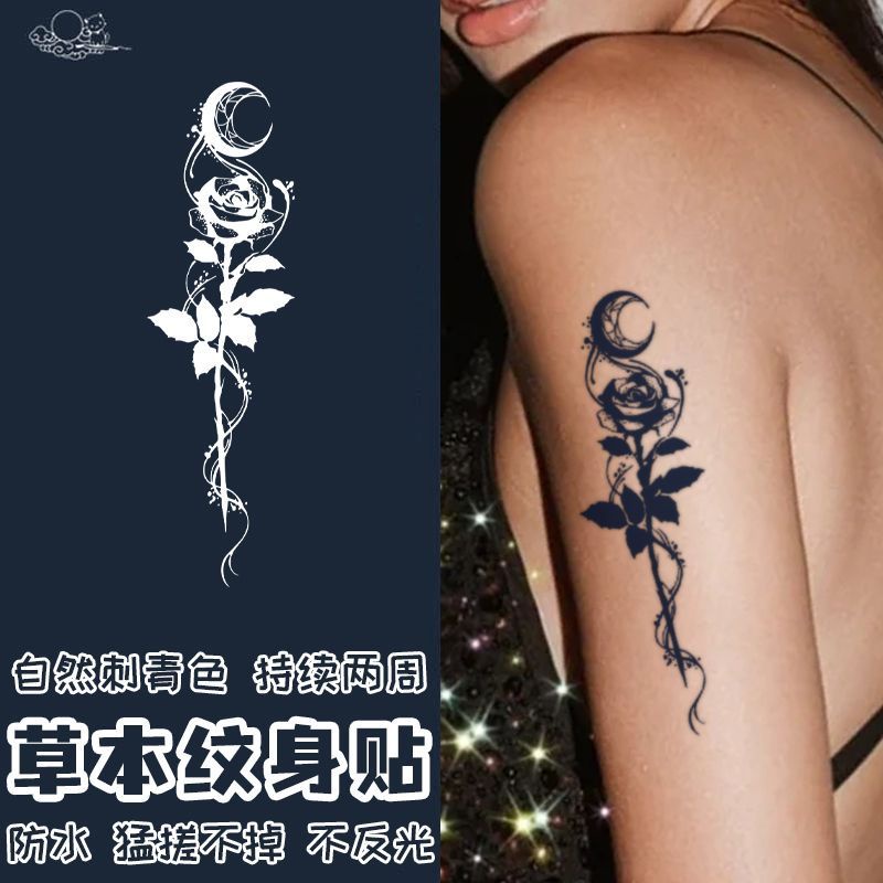 Hình Xăm Dán Tạm Thời Chống Thấm Nước Bền Lâu 15 Ngày Hình Hoa Hồng