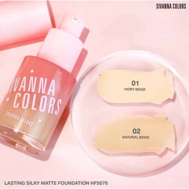 (Mịn, lì, tự nhiên)Kem nền Sivanna Lasting Silky Matte Foundation Thái Lan HF5076 30g dạng lỏng che khuyết điểm