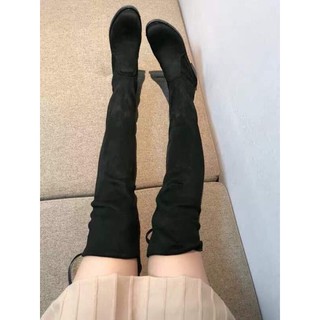 Boots Nhung Cổ Cao