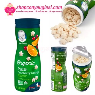 Bánh Ăn Dặm Gerber Organic Puffs 42g/Hộp - Date 02/2021 - Nhập Khẩu Mỹ