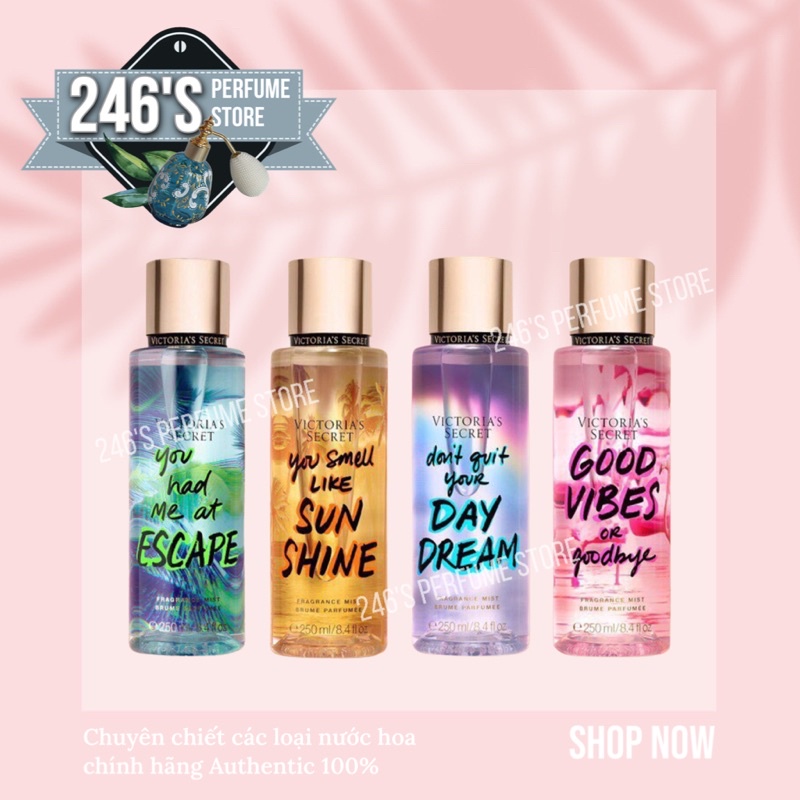 ✨Mun✨VICTORIA'S SECRET  Xịt Thơm Toàn Thân Body Mist - Good Vibes 250ml