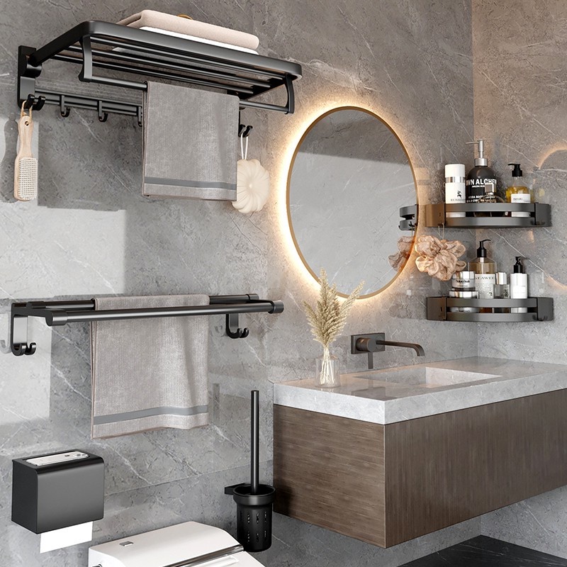 Giá đựng đồ GUANCHUANG gắn tường nhà tắm không cần khoan tiện dụng