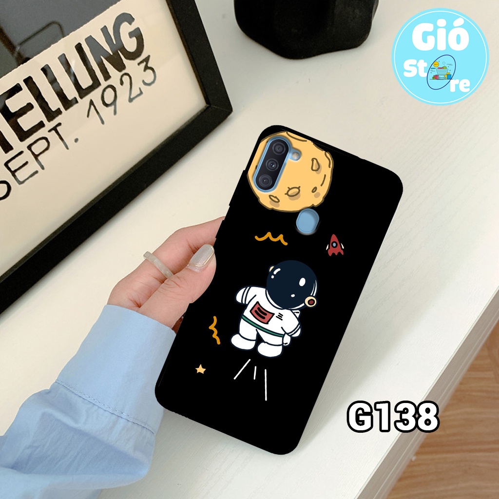 Ốp lưng SAMSUNG A10/ M10/ A01/ A11/ M11 - Ốp điện thoại SAMSUNG in hình phi hành gia đáng yêu, lưng nhựa cứng viền dẻo