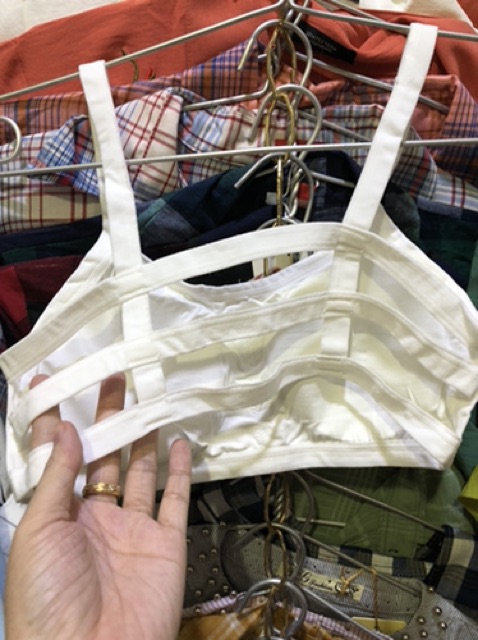 Áo lá học sinh có mút đệm 3 dây sau