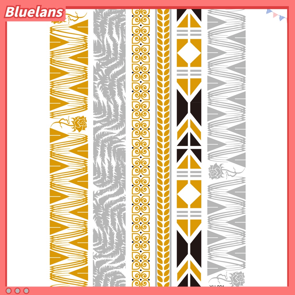 Hình Xăm Dán Tạm Thời Màu Sắc Ánh Kim Chống Nước Độc Đáo