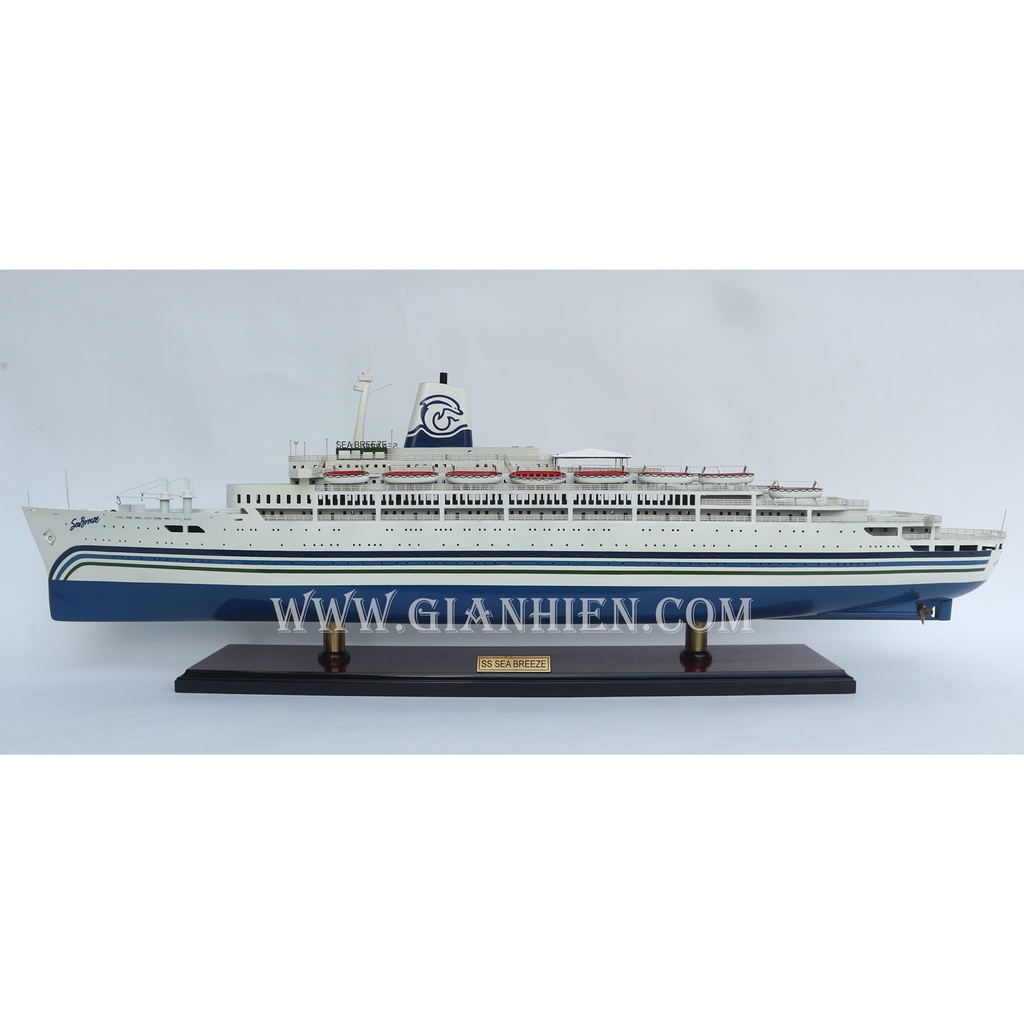 Mô Hình Thuyền Gỗ Trang Trí Nhà Cửa Dạng Thuyền Du Lịch SS SEABREEZE Chất Lượng Cao Giá Xưởng