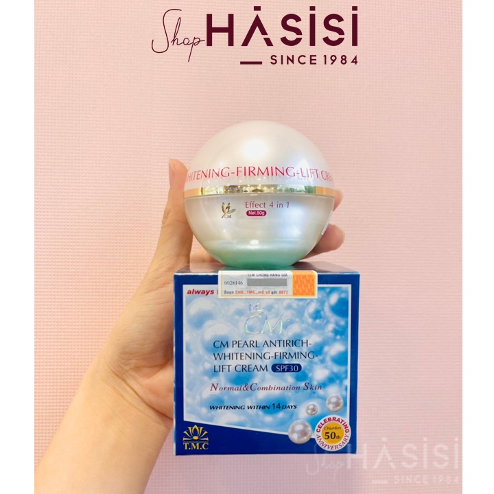 Kem Dưỡng Da CM - Pearl Antirich Whitening-Firming-Lift Cream SPF30 Whitening 14 Days 50g