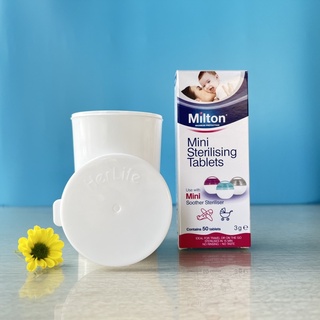 combo 50 viên tiệt trùng milton và hộp khử trùng