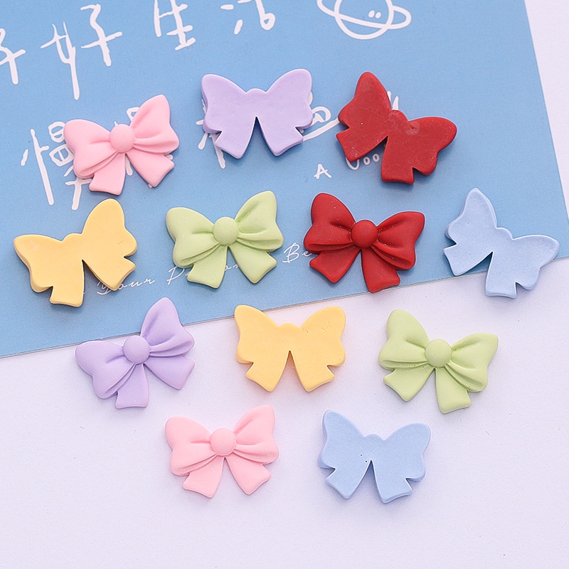 Set 10 Phụ Kiện Trang Trí Điện Thoại Hình Nơ Dễ Thương Diy