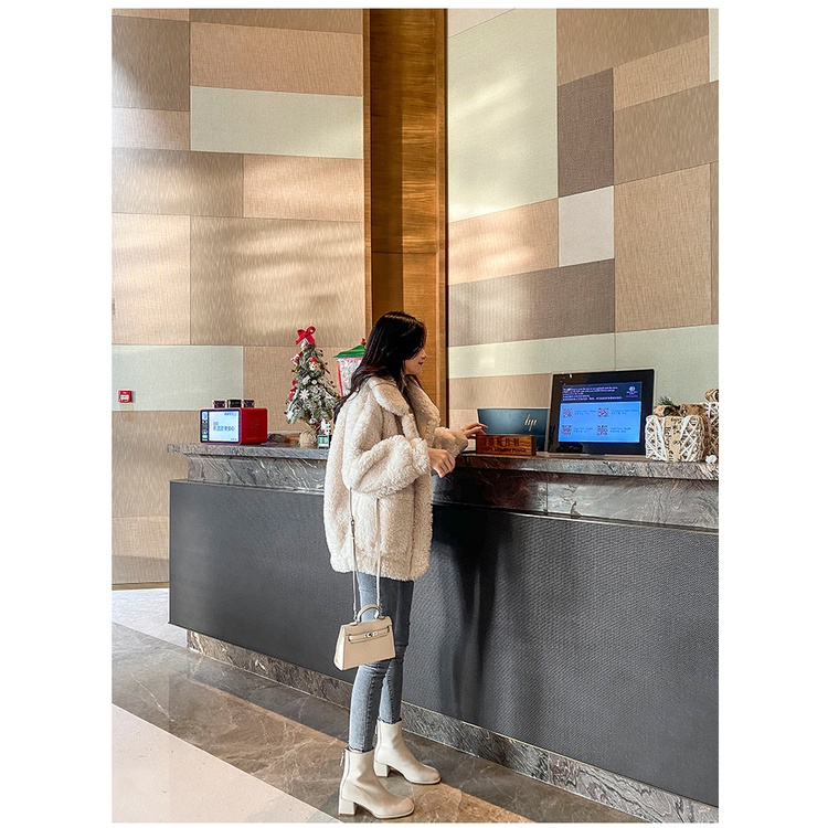 Giày Bốt Ngắn Da Mềm Đế Vuông Mới Cho Mùa Thu Đông 2022 B2 - ℂ𝔸𝕄𝕊𝕋𝕆ℝ𝔼 đế 4cm