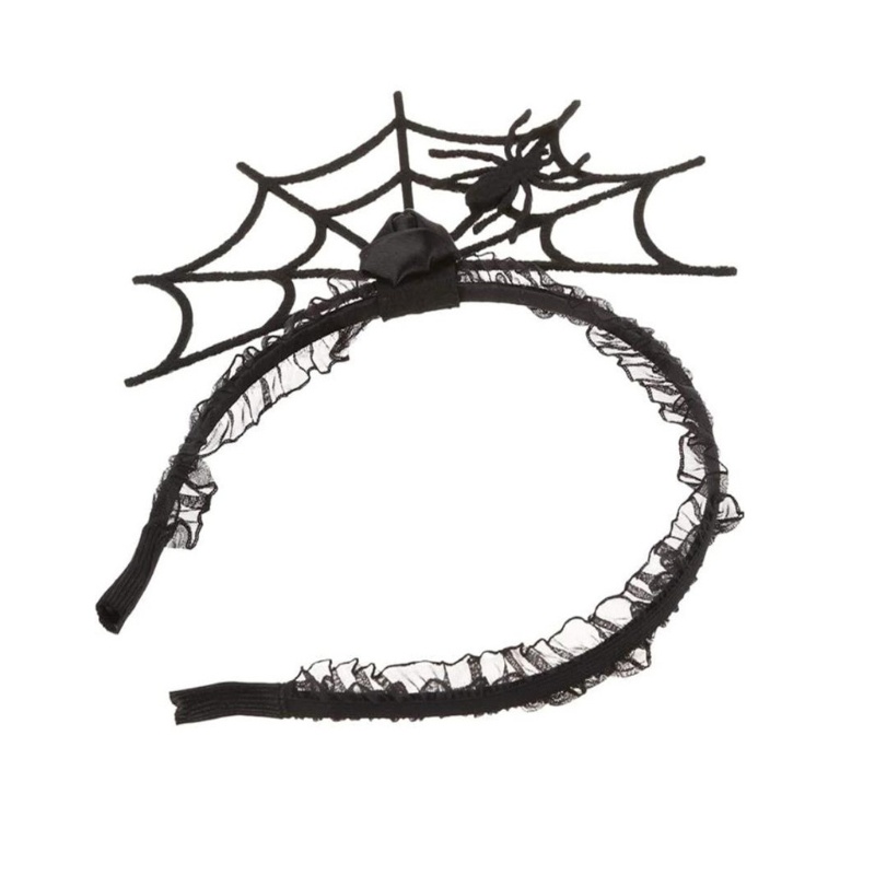 Vòng Cổ Hóa Trang Mạng Nhện Phối Ren Độc Đáo Cho Lễ Halloween