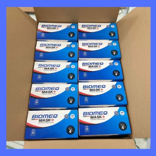 Khẩu trang y tế BIOMED 4 lớp kháng khuẩn (Hộp 50 cái)