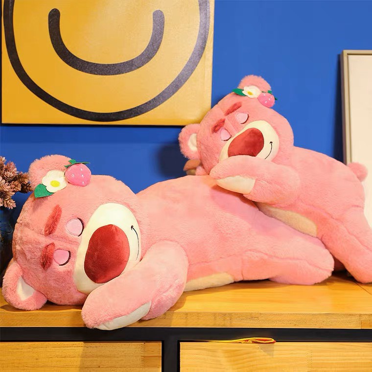 Thú Bông Gấu Dâu Lotso Toy Story Lông Xù Nằm Bông Cao Cấp - NHÓC