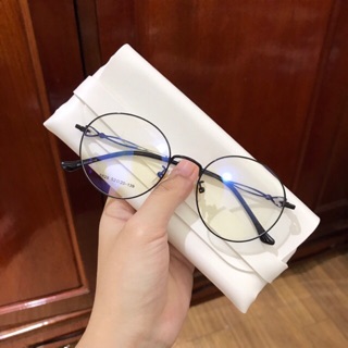 Kính gọng vintage mắt tròn kim loại korea - k8828