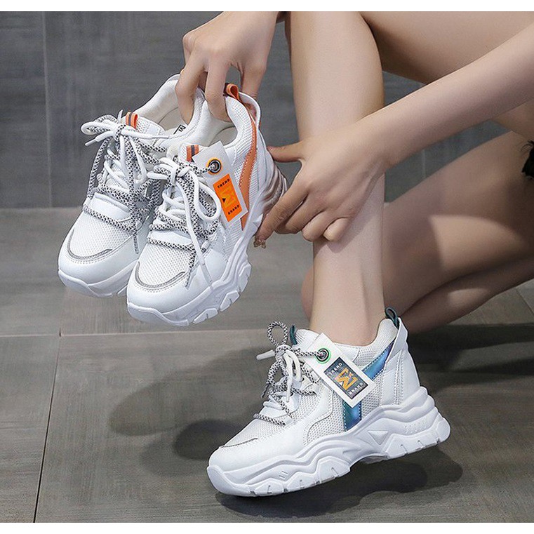 Giày thể thao độn đế tag chữ M-Trend Brand, Giày độn đế cao 8cm