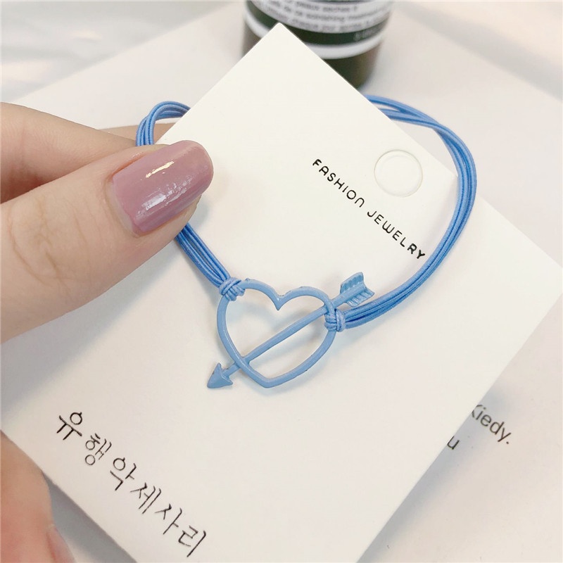 Dây Buộc Tóc Phối Mặt Hình Mũi Tên Cupid Phong Cách Hàn Quốc Nhiều Màu Sắc Tùy Chọn