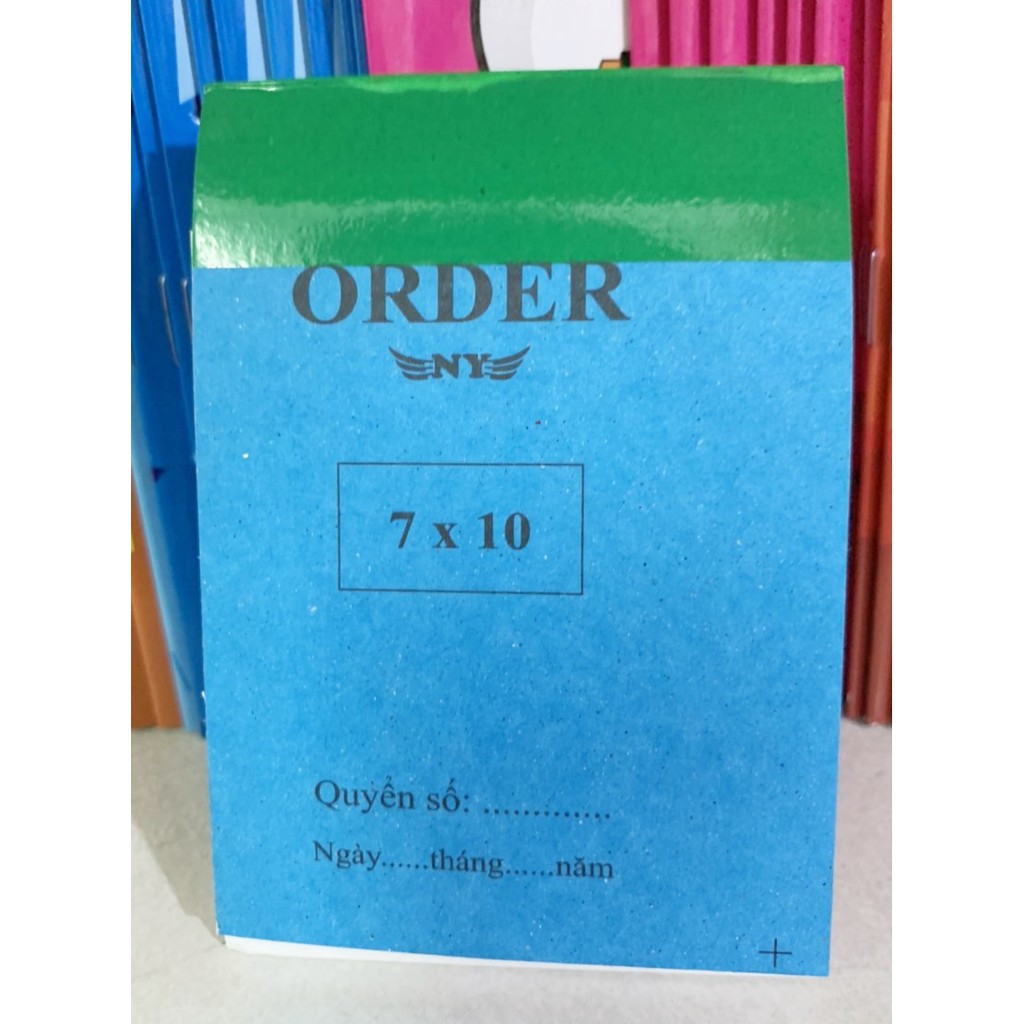 ORDER 2 liên có chữ 7X10 50 BỘ = 100 tờ có đế lót chống lem