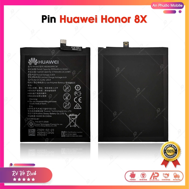 Pin Huawei Honor 8X / HB386589ECW - Linh Kiện Pin Điện Thoại Huawei Cao Cấp