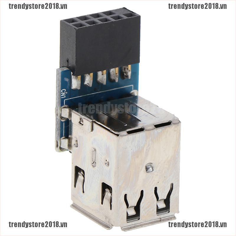 Đầu Chuyển Đổi 2 Cổng Usb 2.0 A Female Sang 9pin Male