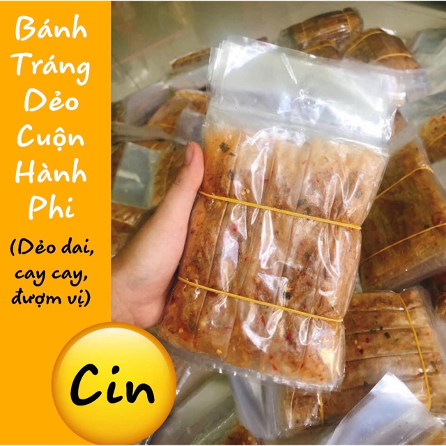 Bánh tráng dẻo cuốn hành phi nhà Cin