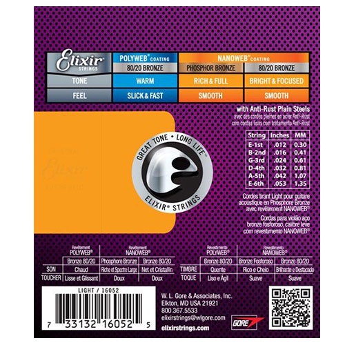 Dây Đàn Guitar TYGY Music Acoustic Elixir Strings Chính Hãng