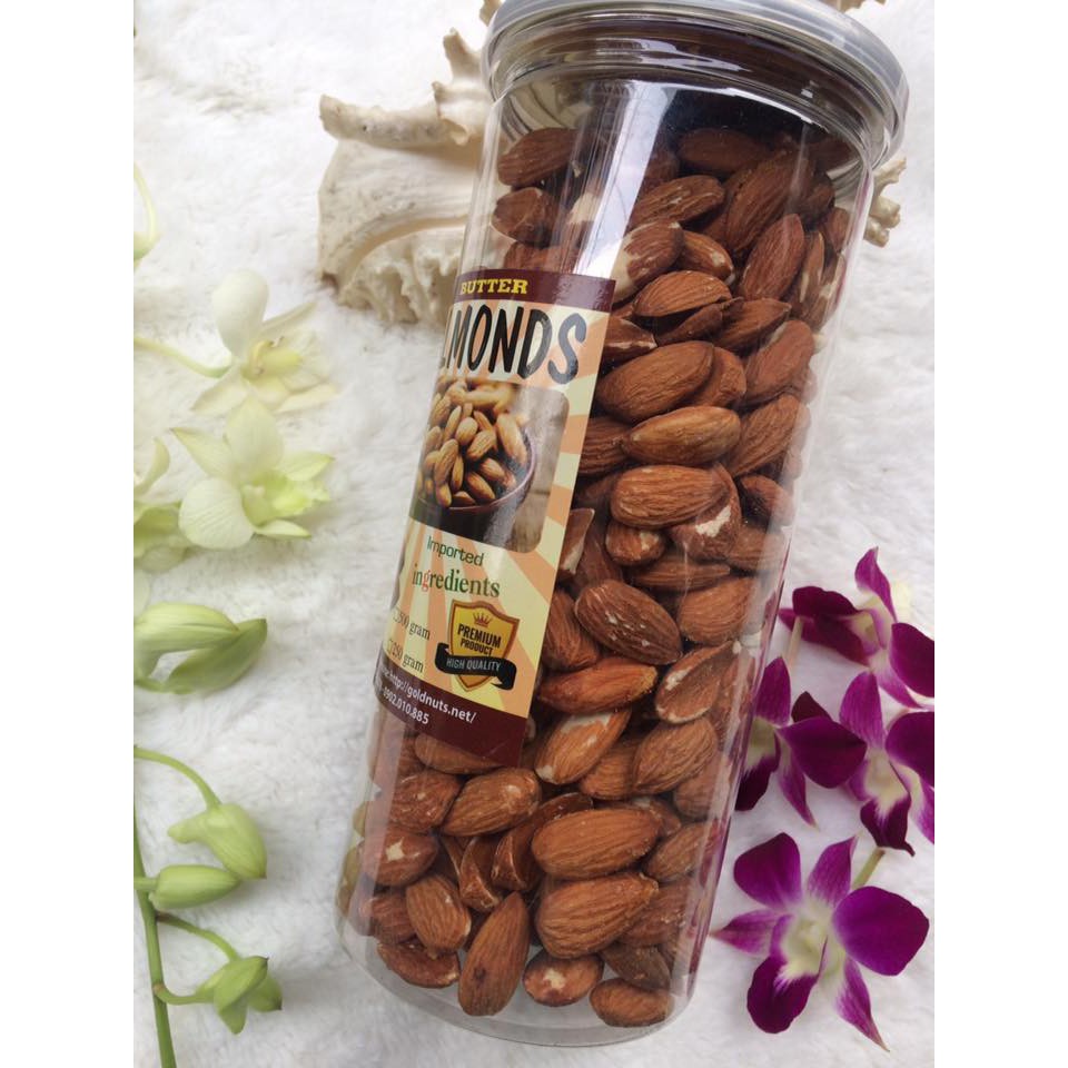 Goldnuts - 500gr Hạt hạnh nhân (hủ) - Almonds - (hình thật)