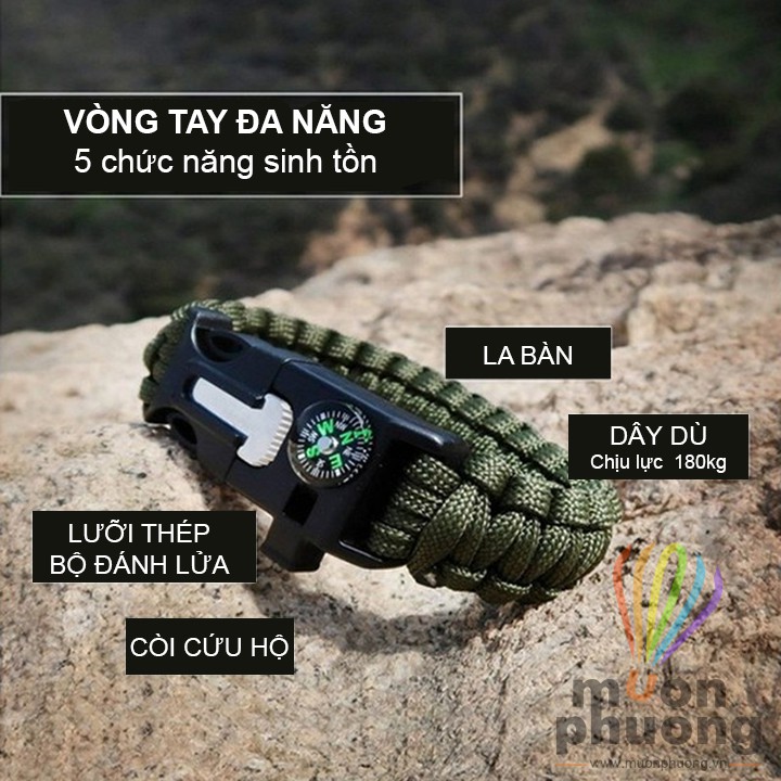 [FRSHIP 70K] Bộ dụng cụ sinh tồn dã ngoại 8 món - MUÔN PHƯƠNG SHOP