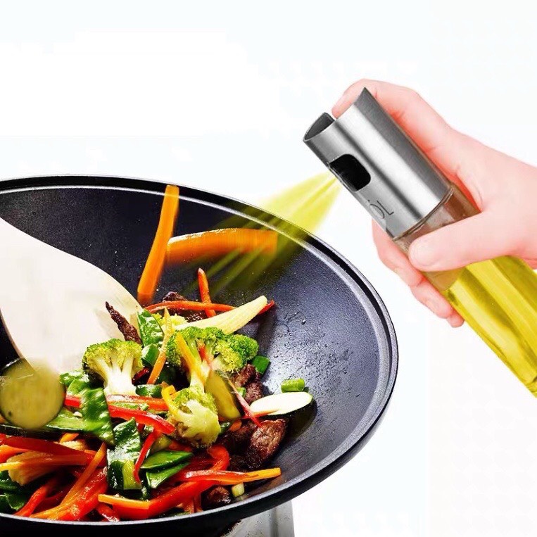 Bình Xịt Dầu Cầm Tay Để Nấu Ăn - BBQ, Salad, Nướng, Rang, Nướng, Chiên, Chai Thủy Tinh