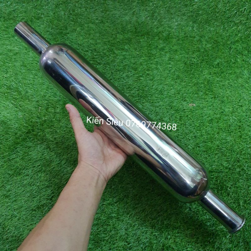 Lon pô cổ chai inox 304 phù hợp GN125, GD110,Husky125,CG125,