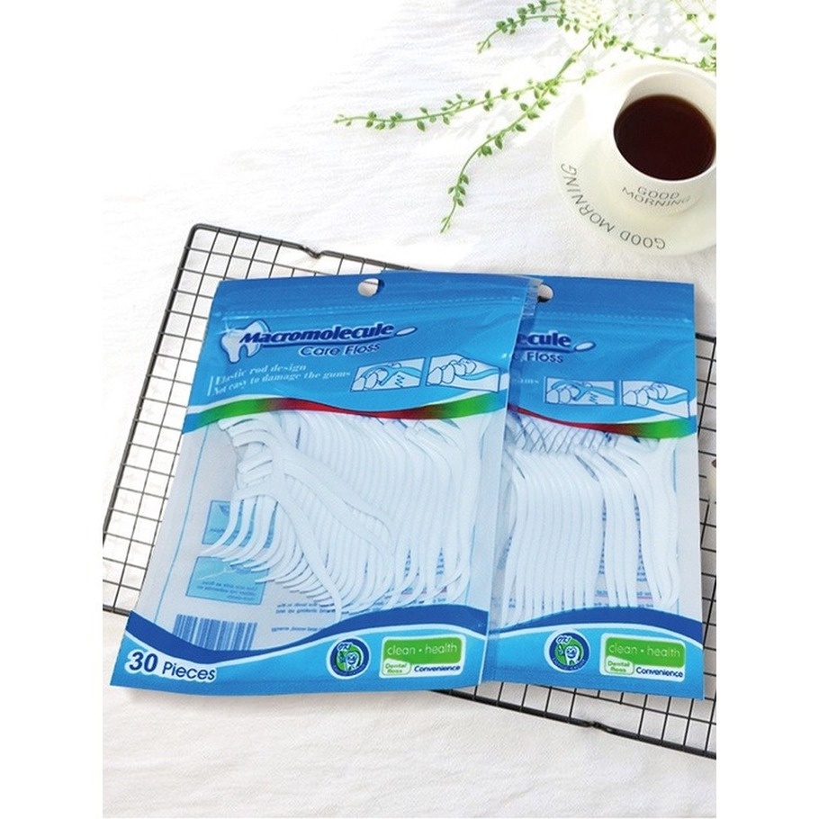 Set 30 Chỉ Nha Khoa Bằng Nhựa Mềm Đàn Hồi Chăm Sóc Răng Miệng Sạch Sẽ