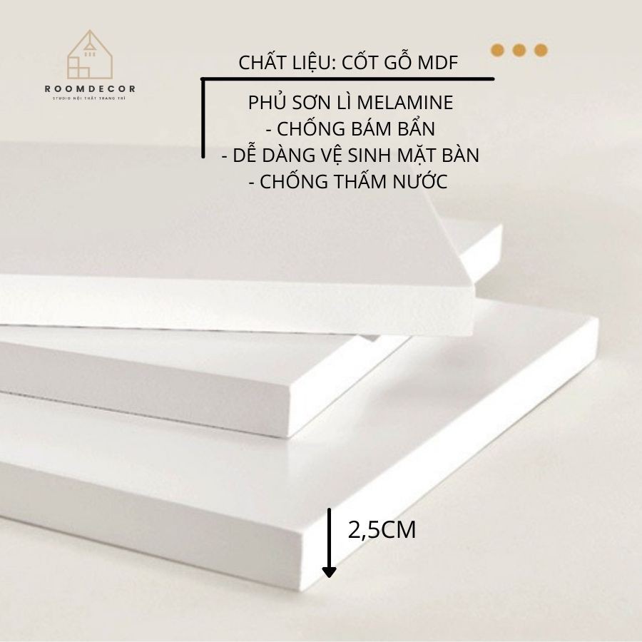 Bàn Học IKEA Gỗ MDF Mặt Bàn Trắng Nhám Dễ Vệ Sinh, Lau Chùi, Chân Điều Chỉnh Độ Cao Giúp Tối Giản Không Gian Nhà Ở