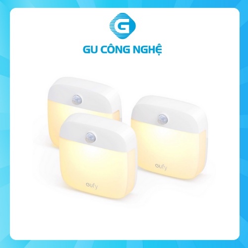 Bộ 3 Đèn cảm ứng eufy Lumi Stick-On gen 2, dùng Pin, 2 chế độ chiếu sáng