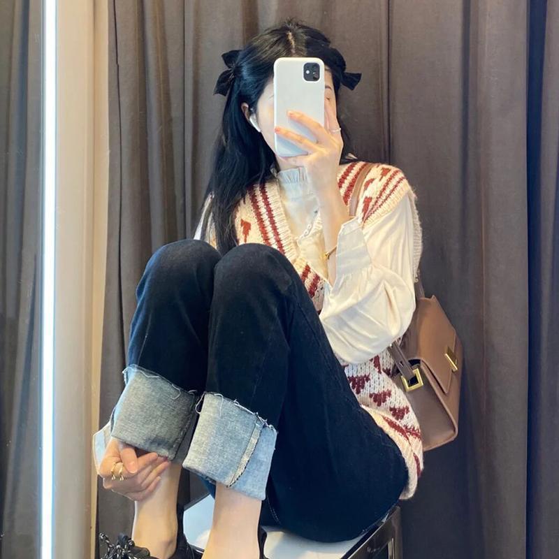 Áo Len Không Tay Cổ Chữ V Dáng Rộng Thời Trang Dễ Phối Đồ | BigBuy360 - bigbuy360.vn