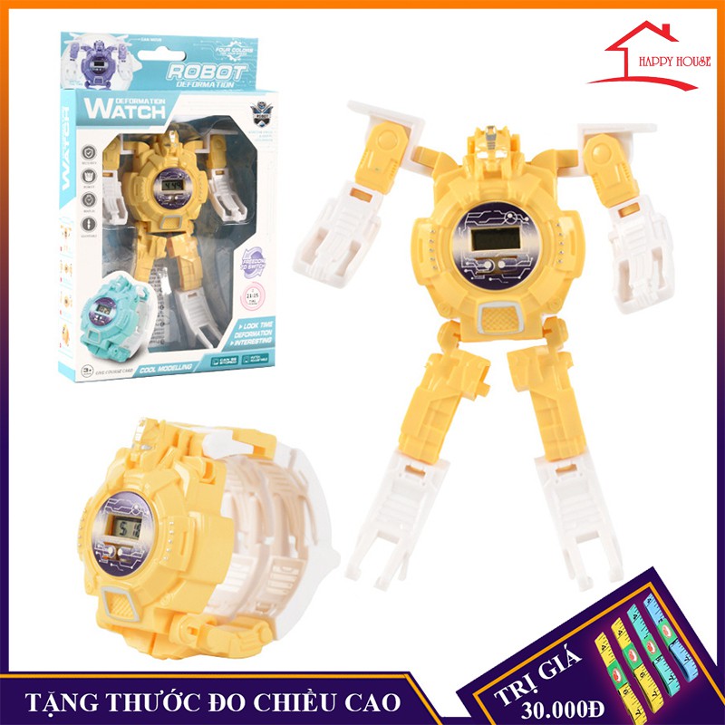 Đồ chơi trẻ em, đồng hồ lắp ráp biến hình robot sáng tạo (Tặng thước đo chiều cao khi mua hàng)