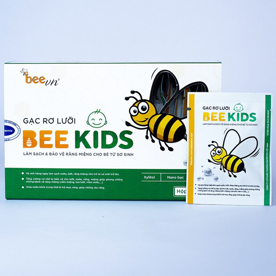 Hộp 36 Gói Gạc Tưa/ Rơ Lưỡi Cho Bé Bee Kids - 8936095880413