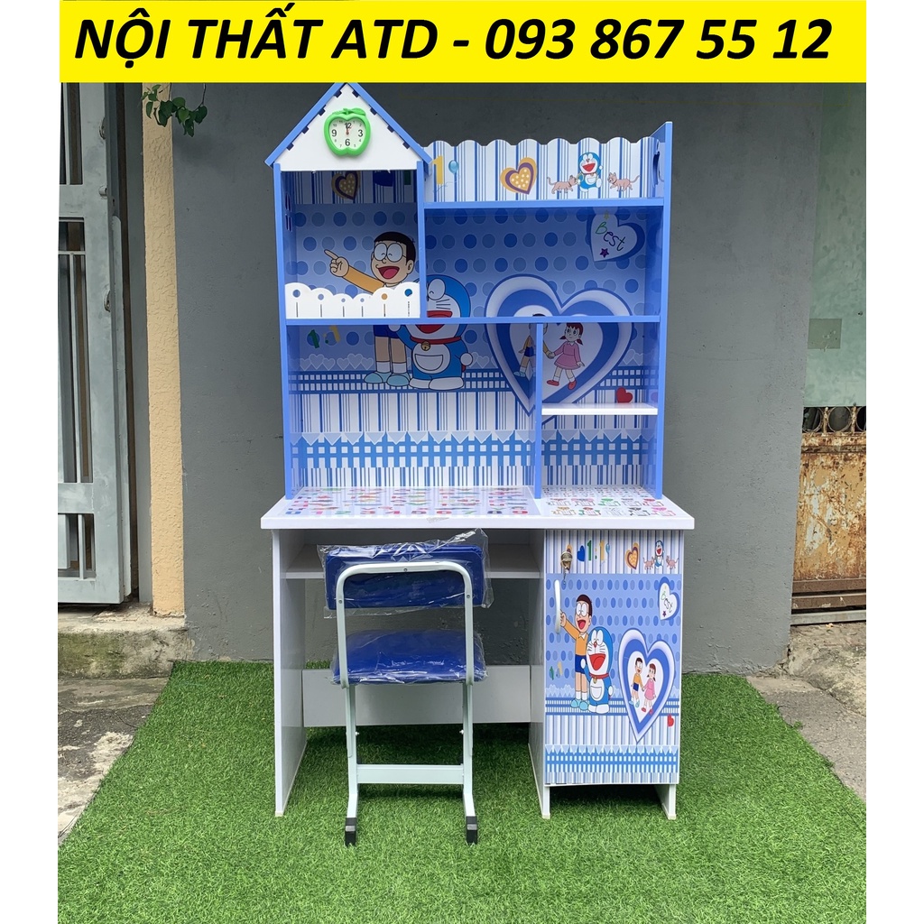 Bàn học trẻ em cho bé trai tiểu học cấp 1, bàn nhựa in hình giá tốt HCM