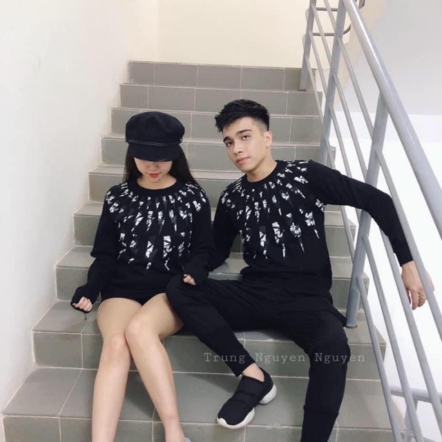 ÁO DÀI TAY NAM, ÁO NỈ THU ĐÔNG TIA SET (mặc đồ đôi quá đẹp)