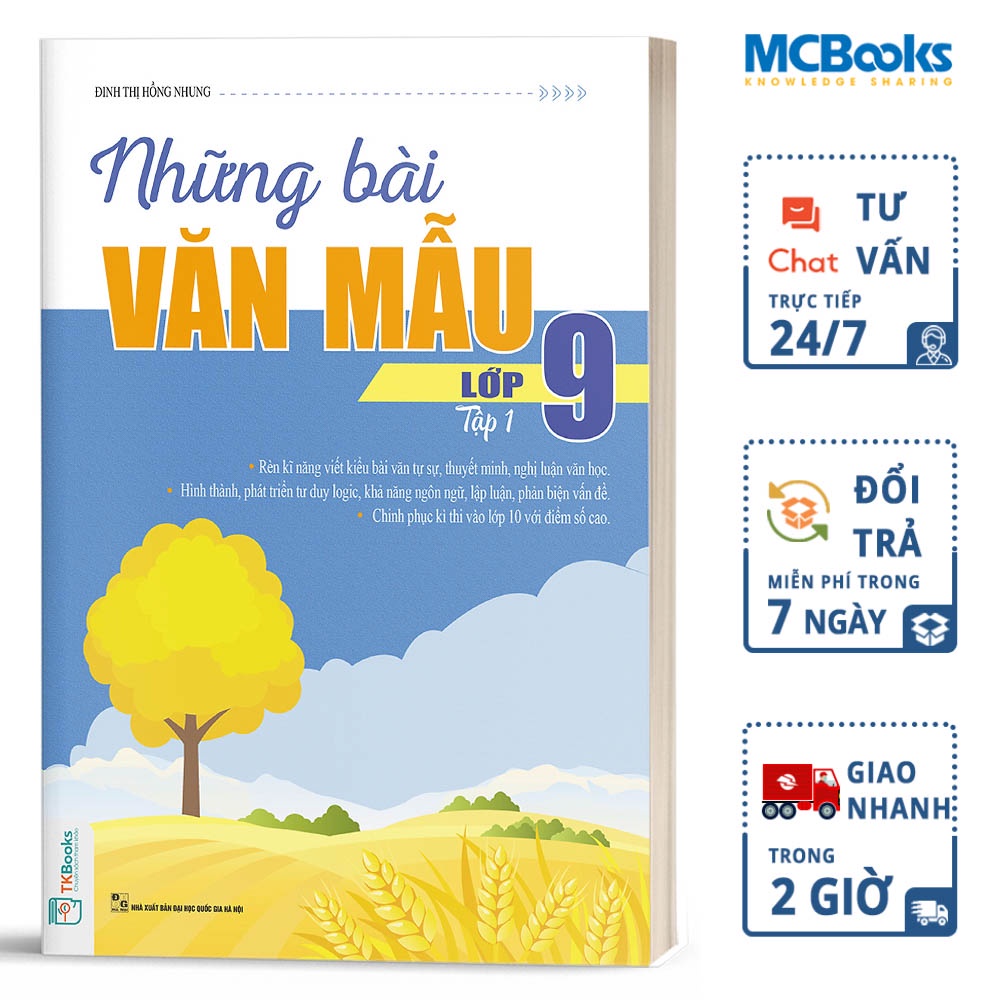 Sách Những Bài Văn Mẫu Lớp 9 Tập 1