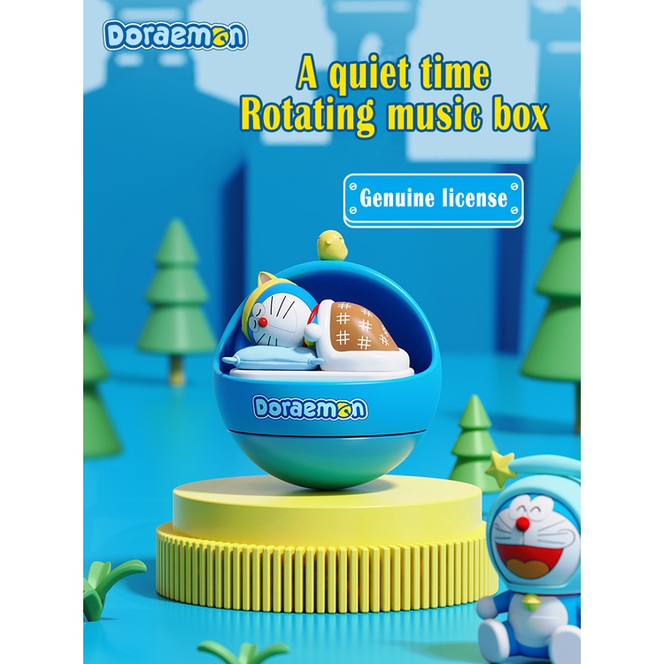 Hộp nhạc xoay hình Doraemon cỡ nhỏ dùng trang trí