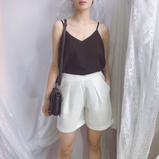 Áo hai dây nữ, áo ba lỗ vải tây form hàn quốc thoáng mát