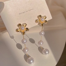 Bông Tai S925 Đính Ngọc Trai Và Đá Opal Hình Trái Tim Ngọt Ngào Cho Nữ