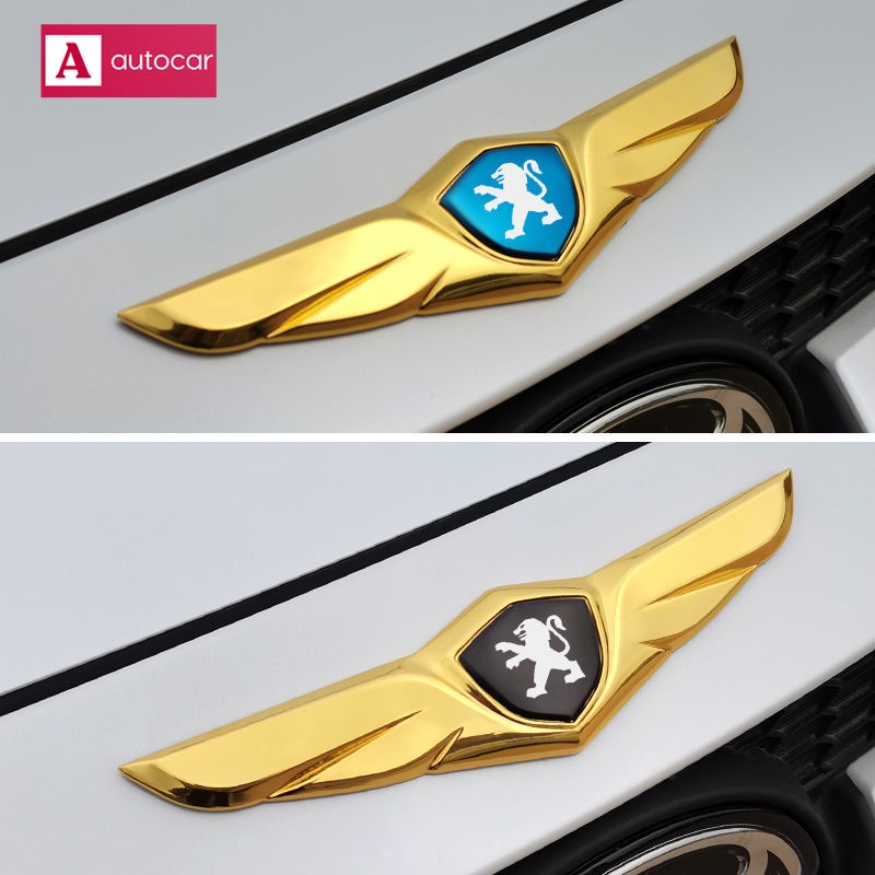 Miếng Dán Trang Trí Hình Logo Cánh Thiên Thần Dành Cho Xe Hơi Peugeot 2008 207 208 406 408 3008